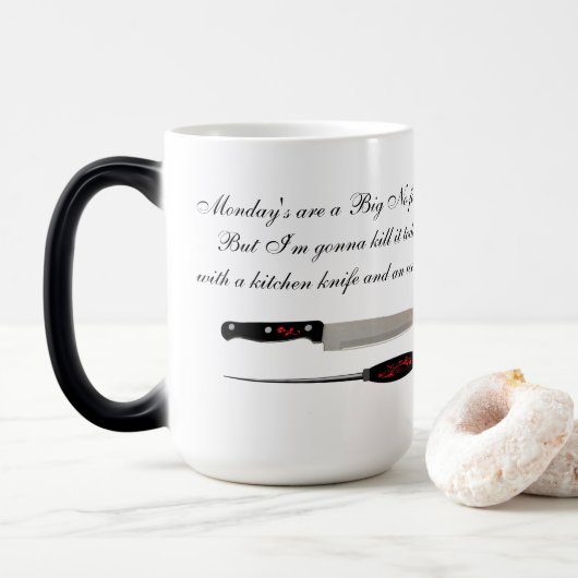 NEIN bis Montags-Tasse Verwandlungstasse (Mit Donut)