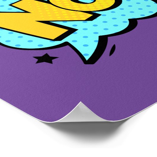 Nein! Bold Pop Art Comic Poster (Ecke)