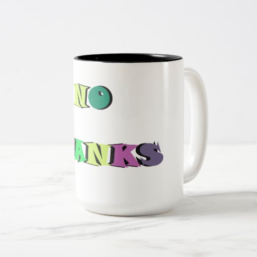Nein Dank Classic Tasse, 11 oz Zweifarbige Tasse (VorderseiteRechts)