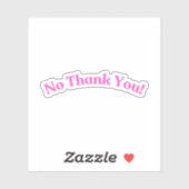 Nein danke | Funny Pink Aufkleber (Blatt)