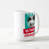 Nein danke, ich lade Panda Bear Cub Battery wieder Kaffeetasse (VorderseiteRechts)