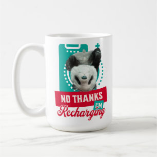 Nein danke, ich lade Panda Bear Cub Battery wieder Kaffeetasse
