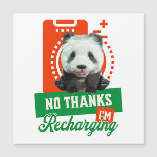 Nein danke, ich lade Panda Bear Cub Battery wieder Magnetkarte