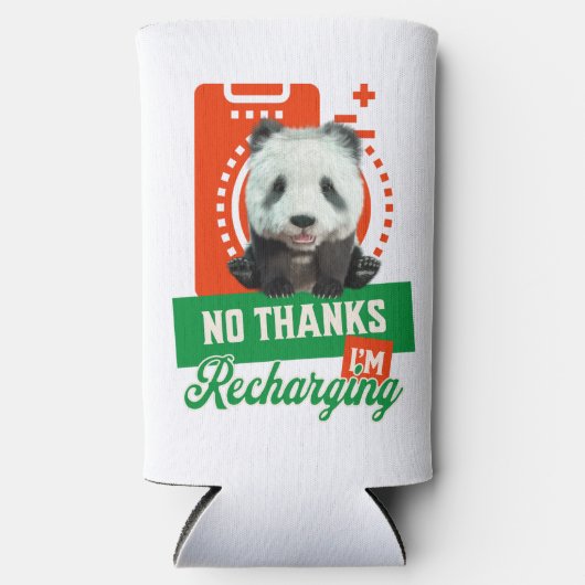 Nein danke, ich lade Panda Bear Cub Battery wieder Selters Dosenkühler (Vorderseite)