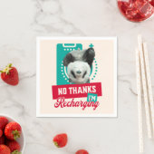 Nein danke, ich lade Panda Bear Cub Battery wieder Serviette (Beispiel)