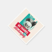 Nein danke, ich lade Panda Bear Cub Battery wieder Serviette (Ecke)