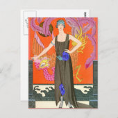 Nein danke von George Barbier Postkarte (Vorne/Hinten)