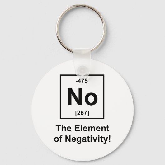 Nein, das Element der Negativität Schlüsselanhänger (Vorderseite)