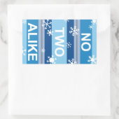 Nein, das Gleiche - Schneeflocken Stripposter Rechteckiger Aufkleber (Tasche)