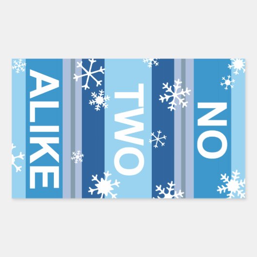 Nein, das Gleiche - Schneeflocken Stripposter Rechteckiger Aufkleber (Vorderseite)