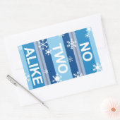 Nein, das Gleiche - Schneeflocken Stripposter Rechteckiger Aufkleber (Umschlag)