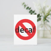 Nein Decaf! Begleitkarte (Stehend Vorderseite)