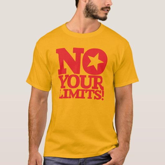Nein, deine Grenzen! Roter Text T-Shirt (Vorderseite)