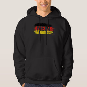 Nein, deutsch Deutschland Flag Deutschland Deutsch Hoodie