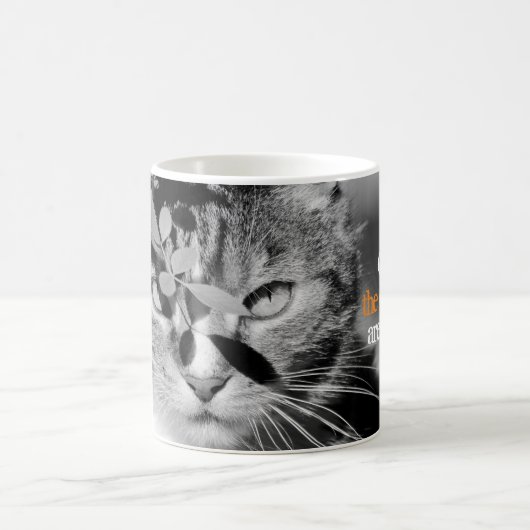 Nein, die Kinder sind Zuhause, Crabby Cat Kaffeetasse (Mittel)