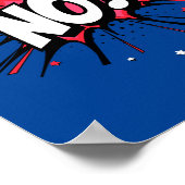 Nein! Dramatischer Pop Kunst Comic Ausrufung Poster (Ecke)