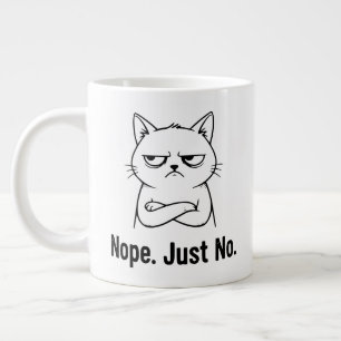 Nein, einfach nur Nein Katze – Lustiger Kaffeebech Jumbo-Tasse