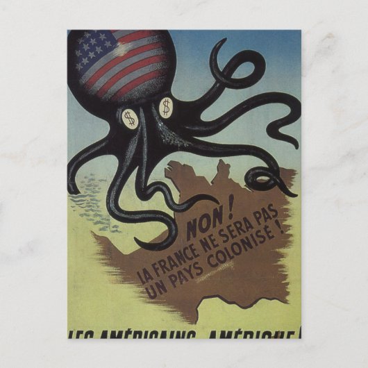 Nein! Frankreich wird nicht zu einem Propaganda-Po Postkarte (Vorderseite)