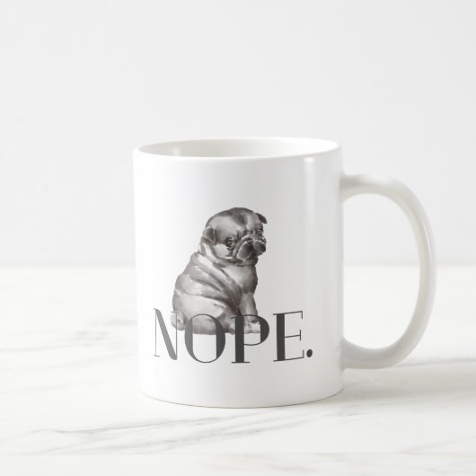 Nein. Funny French Bulldog Dog Lover Kaffeetasse (Rechts)