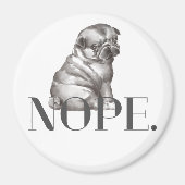 Nein. Funny French Bulldog Dog Lover Magnet (Vorne)