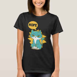 Nein genervte und faule Katze Nein Katze T-Shirt