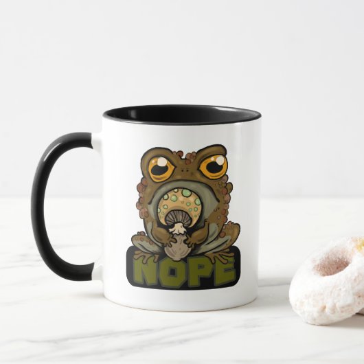 Nein! Grumpy Toad Tasse (Mit Donut)