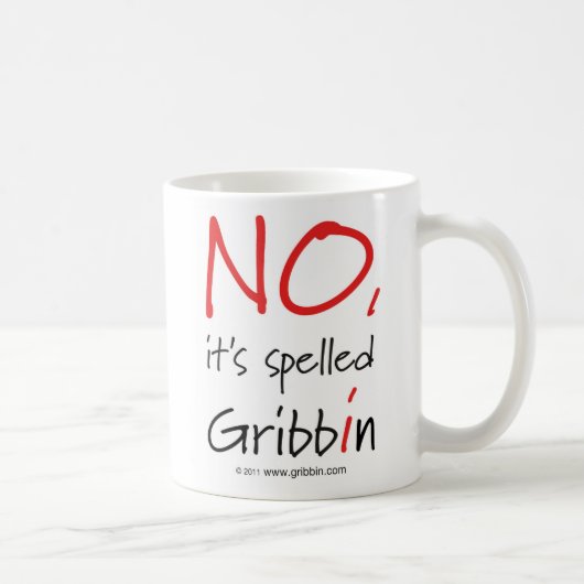 NEIN, hat es Gribbin - großen Text buchstabiert Kaffeetasse (Rechts)