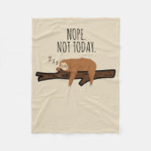 Nein. Heute nicht! Schlaf an einem Zweig Fleecedecke (Vorderseite)