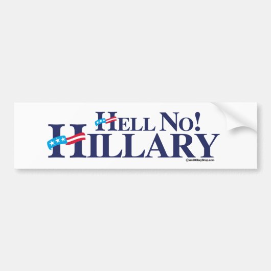 Nein Hillary - - Anti-Hillary - .png Autoaufkleber (Vorne)