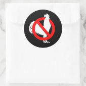 Nein (Hühnchen) Runder Aufkleber (Tasche)