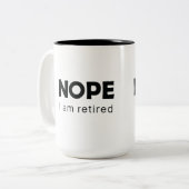 Nein, ich bin in Rente gegangen Zwei-Tone-Kaffee-T Zweifarbige Tasse (Vorderseite Links)