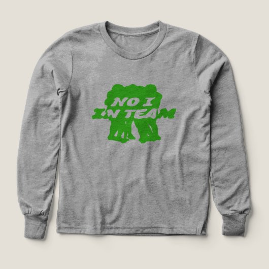 Nein, ich bin in Team Kids Long-Sleeve-T-Shirt (Design Vorderseite)