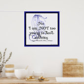 Nein, ich bin NICHT zu jung Rheumatoide Arthritis  Poster (Küche)