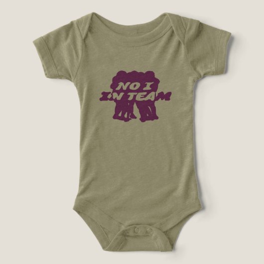 Nein, ich in Team Baby Bekleidung (Design Vorderseite)