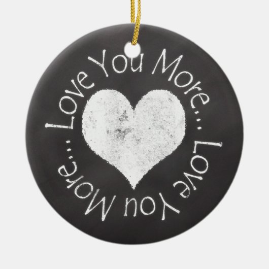 Nein, ich Liebe Sie mehr Keramik Ornament (Vorne)