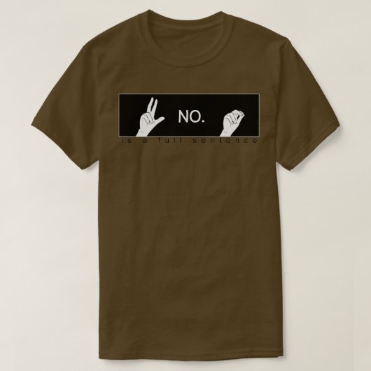 Nein ist ein voller Satz Gebärdensprache T-Shirt (Design vorne)