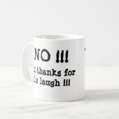 NEIN!!! JA!!!  - 2 versahen Tasse mit Seiten (Vorderseite Links)