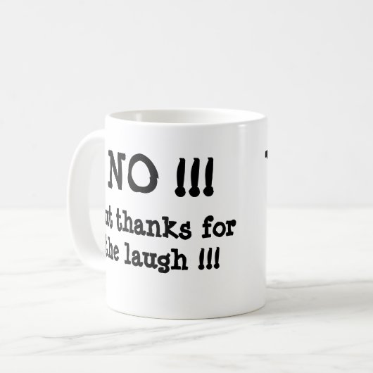 NEIN!!! JA!!! - 2 versahen Tasse mit Seiten (Vorderseite Links)