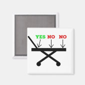 Nein, ja Gurtmagnet Magnet (Vorderseite/Rückseite)