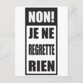 Nein! Je ne regrette rien Postkarte (Vorderseite)