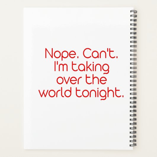 Nein. Kann nicht. Monatsplaner Planer (Rückseite)