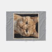 Nein Katze Fleecedecke (Vorderseite (Horizontal))