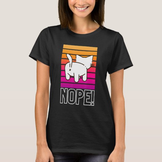 Nein Katze Nein T-Shirt (Vorderseite)