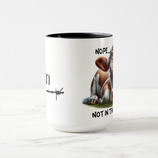 "Nein..." Kuhpuppe individuell anpassbar Tasse (Zentrum)
