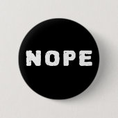 NEIN Lustiger Aussagen-Button | Weißer Text Button (Vorderseite)