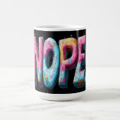 NEIN Lustiger farbenfroher Text Kaffeetasse (Mittel)