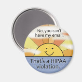 Nein, meine E-Mail ist nicht möglich - HIPAA-Verle Magnet (Vorderseite/Rückseite)