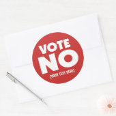 Nein mit Ihrem eigenen Text Runder Aufkleber (Umschlag)