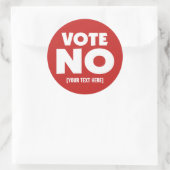 Nein mit Ihrem eigenen Text Runder Aufkleber (Tasche)