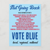 Nein, Nein! Blau nicht abstimmen Postkarte (Vorderseite)